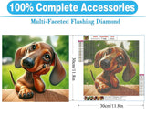 MOMDEDP Diamond Painting Kits for Adults DIY 5D Diamond Art Paint with Round Diamonds Full Dril Gem Dog Art Painting Kit for Beginners Home Wall Decor Gifts 12x12inch MOMDEDP