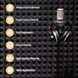 36 Pack AUSLET Acoustic Panels 12 x 12 x 2 Inches, Pyramid Sound Proof Foam Panels for Wall, High Density Black Acoustic Foam Panels,Soundproof Wall Panels AUSLET