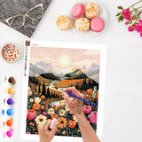 Lxmsja Mountains Paint by Numbers Kit for Adults, Sunset Acrylic Paint by Numbers for Adults Beginner, DIY Craft Supplies Oil Painting Kits for Home Wall Decor 16x20 inch (No Frame) Lxmsja