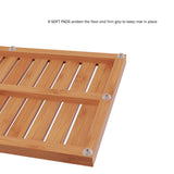 Lavish Home Bamboo Bath Mat-Eco-Friendly Natural Wooden Non-Slip Slatted Design Mat for Indoor and Outdoor Bathtub, Shower, Sauna, Pool, or Hot Tub Lavish Home