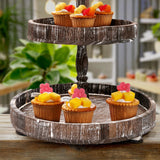 AONEHOME Adjustable 3 Tiered Tray Stand with 3 pcs Farmhouse Decor for Party AONEHOME