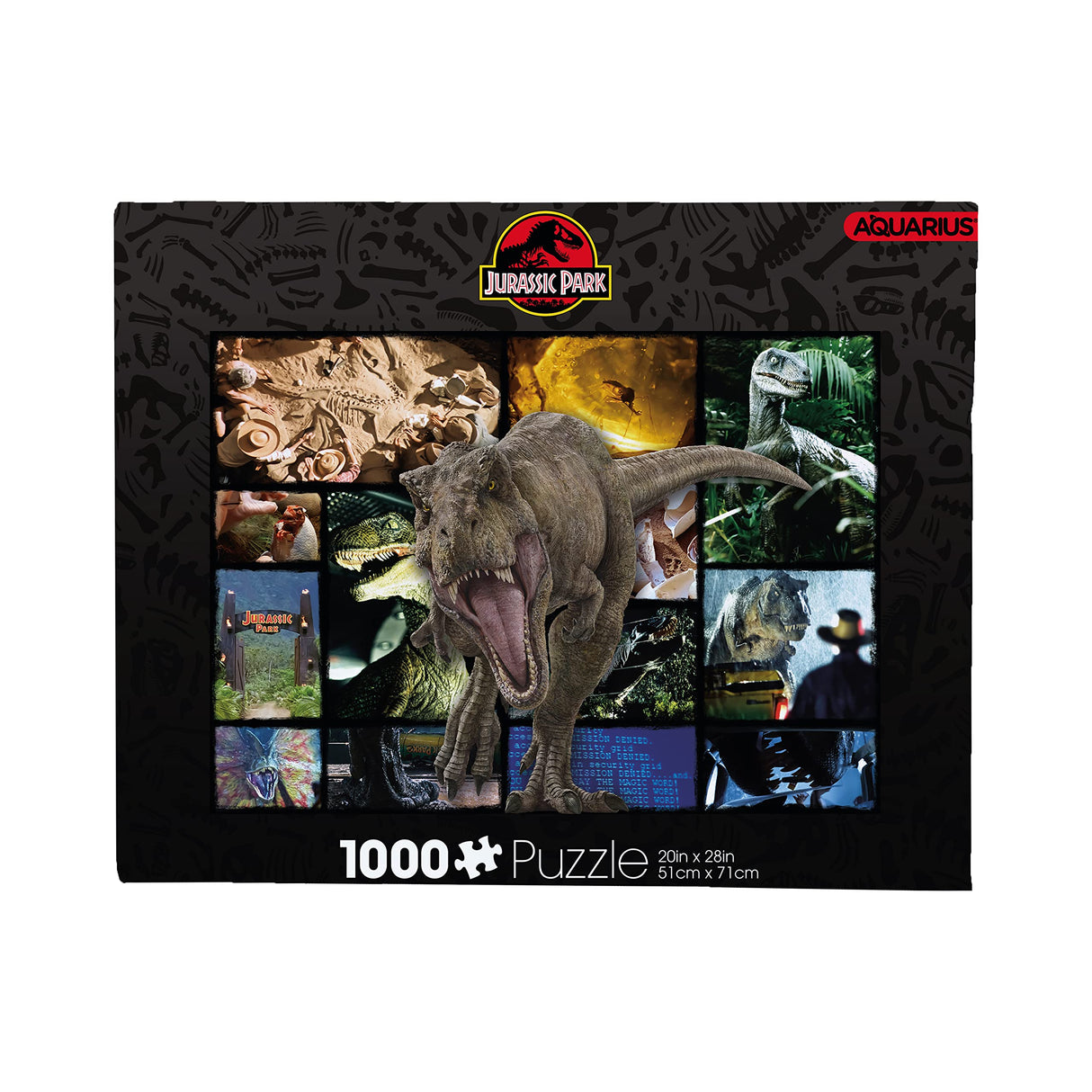 AQUARIUS Jurassic World Collage Puzzle (1000 Piece Jigsaw Puzzle) - Officially Licensed Jurassic World Merchandise & Collectibles - Glare Free - Precision Fit, 22'' x 28'' AQUARIUS