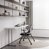 VINGLI 6 FT Narrow Folding Table,Premium Quality HDPE Material and Sturdy Metal Frame, Perfect for Buffet, Seminar, Party, Training, Home Work VINGLI