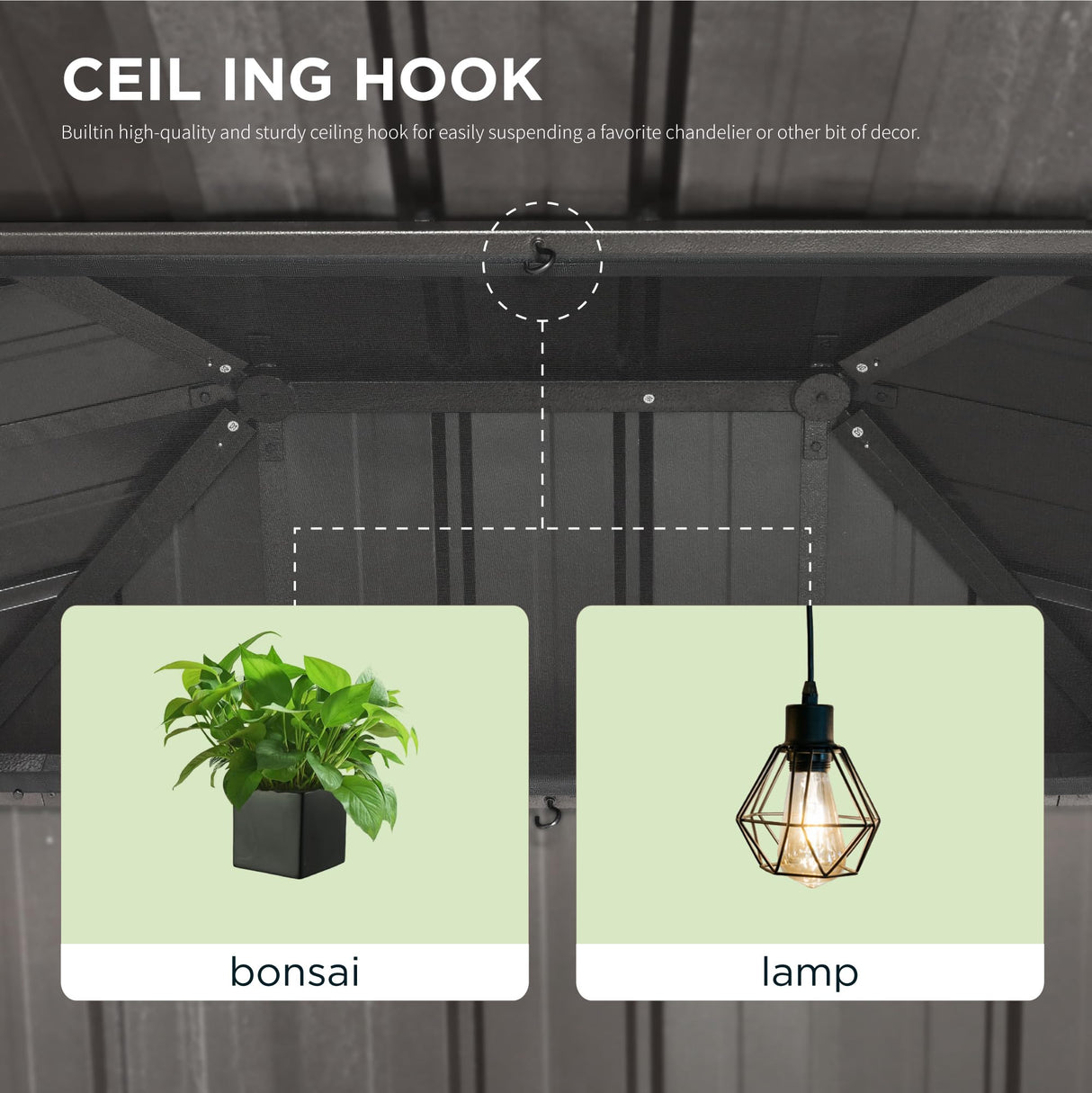 GREEN PARTY 14 X 20ft Hardtop Gazebo with Nettings and Curtains, Heavy Duty Double Roof Galvanized Steel, Outdoor Aluminum Gazebos Pergolas for Patios, Backyard, Deck, Garden, Lawns GREEN PARTY