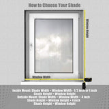 Cellular Shades Cordless Blackout Honeycomb Blinds Fabric Window Shades White(Blackout), 34" W x 64" H SBARTAR