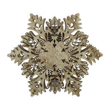 Northlight 8.5" Lighted Brown Wooden Snowflake Christmas Tree Topper - Clear Lights Northlight