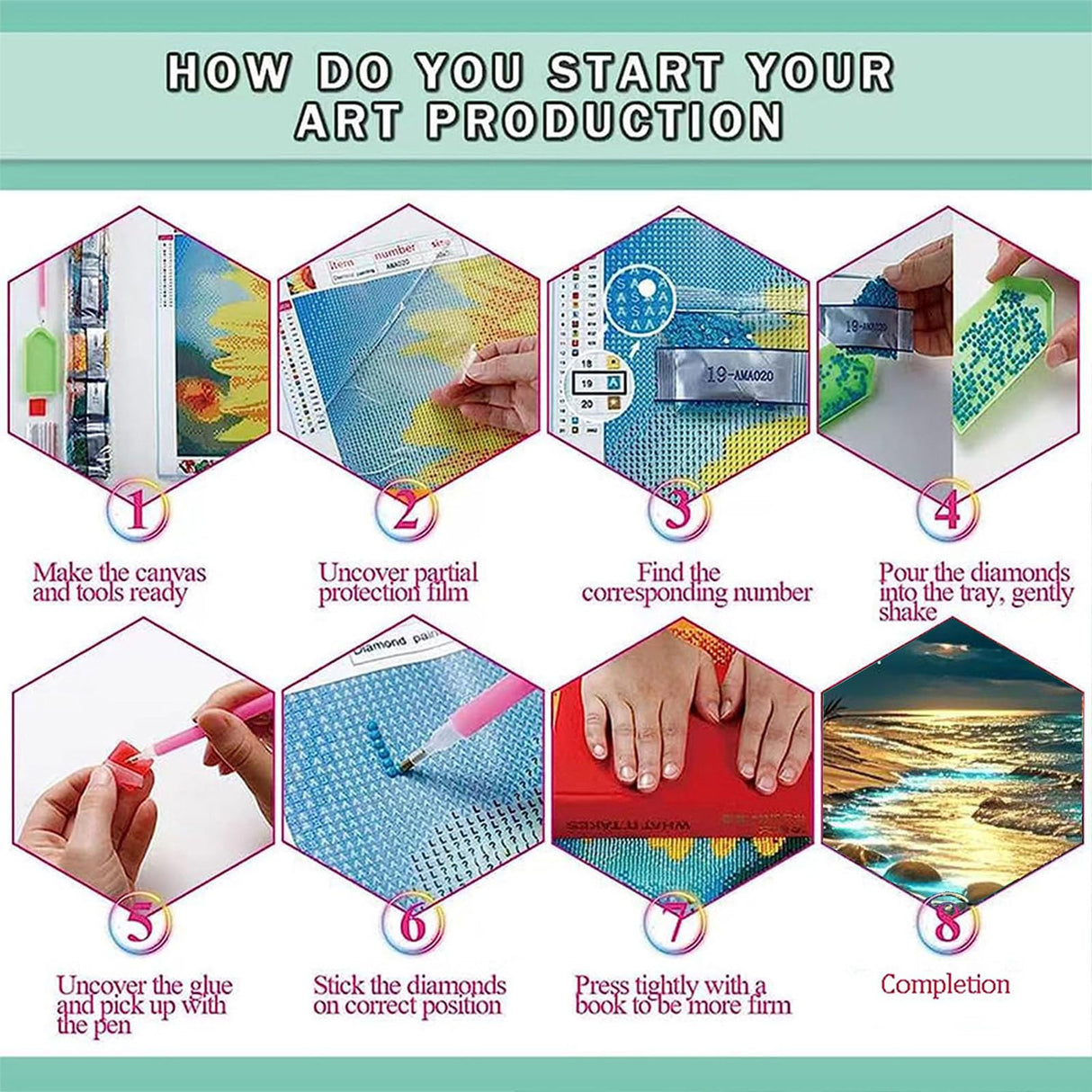 Moonlight Beach Diamond Painting Kits for Adults - Seaside Moon Diamond Art Kits for Adults, Round 5D Landscape Gem Art Kit for Adult DIY Crafts Kit Gift Home Wall Decor Gifts (16x12 inch) xackcme