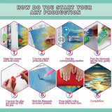 Moonlight Beach Diamond Painting Kits for Adults - Seaside Moon Diamond Art Kits for Adults, Round 5D Landscape Gem Art Kit for Adult DIY Crafts Kit Gift Home Wall Decor Gifts (16x12 inch) xackcme