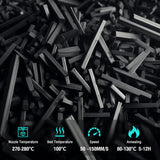 SUNLU 1KG PA6-CF 3D Filament 1.75mm, Heat Deflection Temperature up to 209°C, Made of 80% PA Nylon and 20% Carbon Fibers, Stiff & Strong & Heat Resistant, for Industrial Parts, Frosted Texture, Black SUNLU