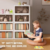 AHEONLAR 4 Tier Plastic Storage Bins with Drawers - Foldable Stackable Storage Bins with Lids - Closet Craft Organizers and Storage - 24QT Plastic Drawer Storage for Bedroom Study Toy Room Office AHEONLAR