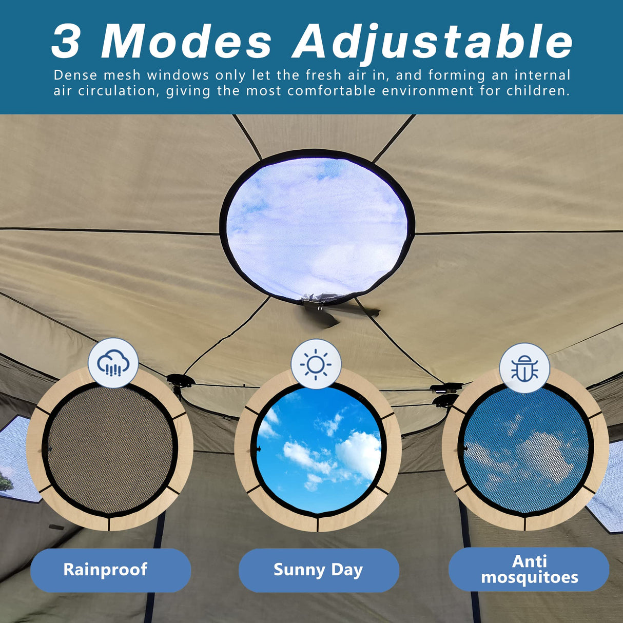 Steelway 14FT Trampoline Tent Cover for Straight Pole Round Trampoline with 6 W-Shape Legs steelway