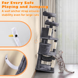 Yaheetech 62.2inches Cat Tree Cat Tower Cat Condo with Platform & Hammock, Scratching Posts for Kittens Pet Play House with Plush Perch for Indoor Activity Relaxing Yaheetech
