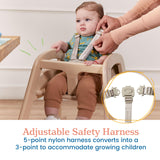 ECR4Kids ASATT High Chair, Toddler Chair, Antique White ECR4Kids