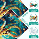 300 Piece Puzzle for Adults, Jigsaw Puzzle, Ocean Sailboat Octopus Jigsaw Puzzles, Funny Family Game and Learn About The Beauty of The Ocean, Friends Family Activity Game Nights Gifts, 20.5x15 in VOLUVOLU
