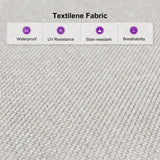 PURPLE LEAF 9 Pieces Outdoor Dining Set Patio Table and Chairs Set Aluminum Rattan Wicker Patio Dining Set for Lawn Backyard Deck Champagne PURPLE LEAF