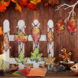 WinnerWhy 36 Sets Maple Diamond Painting Ornaments DIY Gem Window Art Sun Catcher Kits Gemstone Diamond Art Craft and Crafts with Ropes for Holiday Party Decor WinnerWhy