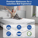 Mattress King 16 Inch with Luxurious Ice Silk Cover,Premier Cool Green Tea/Gel Plush Soft Memory Foam Mattress,Two Side Extra Firm Mattress for Side Sleeper/Back Pain,in USA,CertiPUR-US, 80 '' x 76'' WEUP