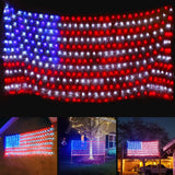 Super Larger Size American Flag Lights, July 4th Patriotic Lights with Ultra-Bright 420 LED, Waterproof Led Flag Net Light of USA, 4th of July Decor Independence Day Memorial Day Renoliss