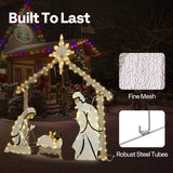 VIVOHOME 5FT Lighted Nativity Scene Outdoor, Christmas Nativity Set for Yard, Lawn, Garden, Party VIVOHOME