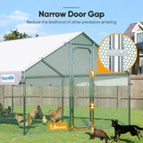 Quictent Large Metal Chicken Coop Run for 20+ Poultry with Heavy Duty Wire Mesh and Waterproof Roof Cover, Outdoor Walk-in Cage Peak Hen House for Yard Farm, 12x9x6.6FT Quictent