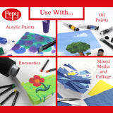 Pepy 12" x 16" Birch Wood Panels; Gallery Depth 1-1/2" Deep Cradle Artist Panel (Pack of 2) Pepy