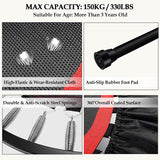 40" Foldable Mini Trampoline for Adults & Kids, Fitness Rebounder with U Shape Adjustable Foam Handle, Indoor Exercise Trampoline, Max Load 330lbs Anwick