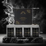 AMMORZEEF 4 Pack Manly Scented Candles for Men Soy Candle Set for Home Wood Wick Aromatherapy Candles for Relaxation Scented Leather Cedar/Lavender/Amber Sandalwood/Vanilla Candles AMMORZEEF