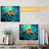 VIGEGU Paint by Numbers Kit for Adults with Framed - Octopus Paint by Number with Wooden Easel DIY Nice Box Acrylic Oil Painting,for Wall Decor 8x12inch VIGEGU