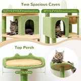 Globlazer S72 Heavy Duty Cactus Cat Tree for Large Cats, Sturdy 72in Maine Coon Cat Tree for Large Cats 20 lbs+ Cactus Cat Tower for Adult Biggest Cats with 6 Scratching Posts, Hammock Globlazer