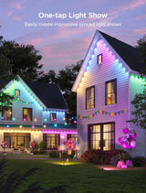 Govee Permanent Outdoor Lights 2, 100ft RGBIC Outdoor Lights with 72 LED Lights, IP67 Waterproof, 100 Scene Modes with 40lm White for Outdoor Decorations, Works with Alexa, Google Assistant, White Govee