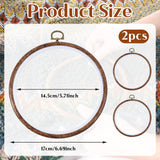 JIYIN 2 Pcs 7.1inch Round Embroidery Hoop, Imitated Wood Embroidery Hoop Frame Cross Stitch Hoops Embroidery Frame for Art Craft Sewing and Hanging Ornaments Decor Display JIYIN