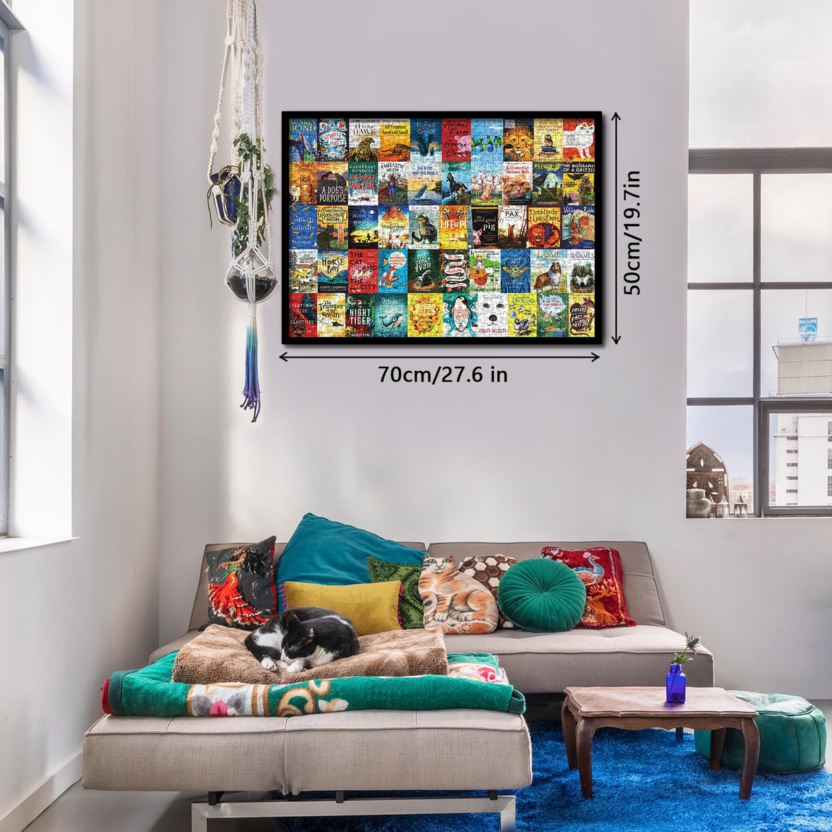 Animal Book Puzzles for Adults 1000 Pieces, Dog Puzzle Books for Adults Book Jigsaw Puzzles, Decor for Puzzle Cat Lovers Adults BBOLDIN