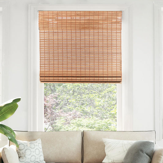 CHICOLOGY Bamboo Roman Shades - Customer Favorite Light Filtering Blinds for Windows, Premium Quality, Ideal for Home, Squirrel Brown, 47"W X 64"H