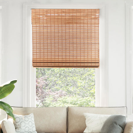 CHICOLOGY Bamboo Roman Shades - Customer Favorite Light Filtering Blinds for Windows, Premium Quality, Ideal for Home, Squirrel Brown, 35"W X 64"H CHICOLOGY