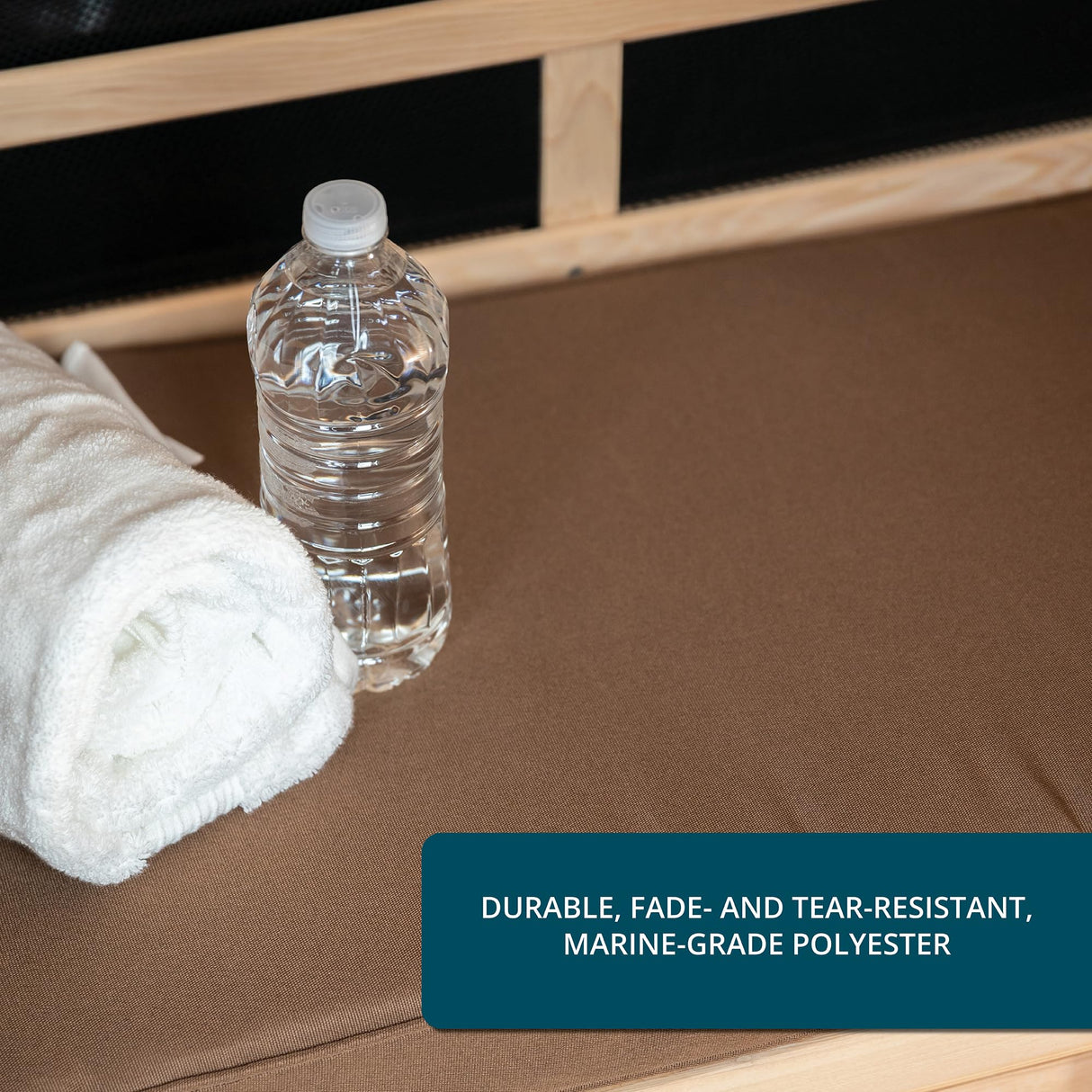 Radiant Saunas SA5052 Polyester Seat Cushion for Sauna, 1 Count (Pack of 1), Brown Blue Wave