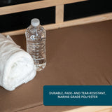 Radiant Saunas SA5052 Polyester Seat Cushion for Sauna, 1 Count (Pack of 1), Brown Blue Wave