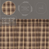 VHC Brands Rustic & Lodge Window Curtains - Dawson Star Brown Scalloped Curtain Panel Pair 84x40 VHC Brands