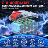 Sundpey Cordless Impact Wrench 812Ft-lbs - 1100N·m Brushless High Torque Impact Gun with 2 * 4.0Ah Battery - 21V Power Impact Driver with 5 Sockets & 9 Drill Bits & 1/2" Hexagonal Adapter for Car Home Sundpey