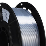 1.75mm Silk Pearlescent Metal Silver Shiny PLA Filament, 1kg 3D Printing Material Widely Support for FDM 3D Printer, Pack with Extra Filament Sample by BBLIFE Bblife
