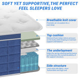 Twin Mattress 12 Inch, Twin Memory Foam Mattresses, Hybrid Matress, Pocket Coil Innerspring, Breathable Fabric, Strong Edge Support - Medium Firm for Pressure Relief and Motion Isolation inight