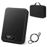 Sgorlds Portable Gun Safe for Handgun and Valuables, Pistol Safe, Gun Box for Handguns, Gun Safes with Handbag for Car, Home, Travel 9.4" x6.6" x1.8",Black Sgorlds