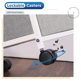 DEVAISE 2 Drawer Mobile File Cabinet, Rolling Printer Stand with Open Storage Shelf, Fabric Vertical Filing Cabinet fits A4 or Letter Size for Home Office, Light Grey DEVAISE