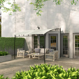 Outsunny 10' x 10' Outdoor Pergola Gazebo with UV-Resistant Canopy and Metal Frame, Sun Shade Shelter for Porch, Patio, Deck, Backyard, Cream White Outsunny