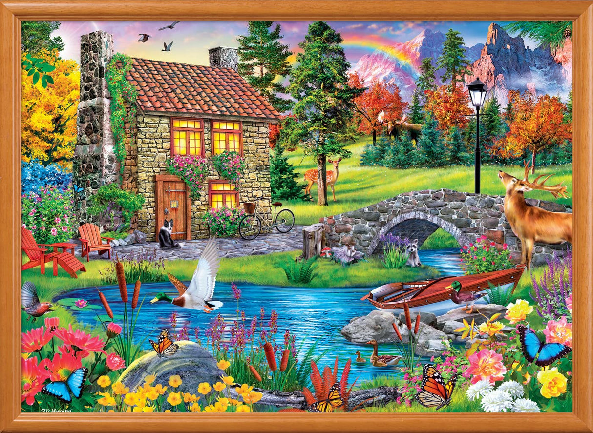 MasterPieces 1000 Piece Jigsaw Puzzle for Adults, Family, Or Youth - Stoney Brook Cottage - 19.25"x26.75" Masterpieces
