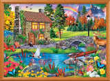 MasterPieces 1000 Piece Jigsaw Puzzle for Adults, Family, Or Youth - Stoney Brook Cottage - 19.25"x26.75" Masterpieces