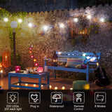 DoonDar 5 Pack 1000 LED Plug in Firework Lights Starburst Lights for Christmas Garden/Patio/Wedding/Party/Bedroom Outdoor or Indoor Decor，Waterproof Twinkle Light with 8 Modes(Cool White) DoonDar