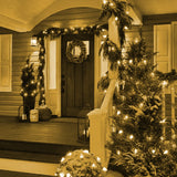 Dazzle Bright C9 Christmas String Lights, 100 LED 66 FT Waterproof Connectable Green Wire Fairy Lights, Christmas Lights for Indoor Outdoor Home Yard Xmas Tree House Decorations (Warm White) Dazzle Bright