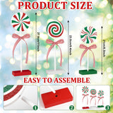 3 Pieces Christmas Table Decorations Wood Candy Set, Red and Green Christmas Tiered Tray Decor,Rustic Christmas Candy Table Decorations for Home Tables (Red and Green) Sereliy