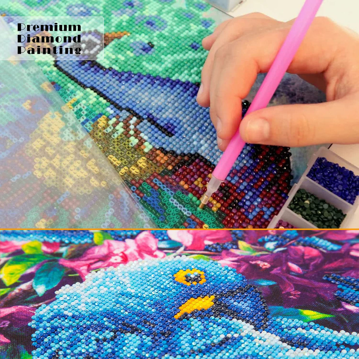 Painting with Diamonds Beauty Beast Diamond Art Belle Rose, 5D Full Drill Cross Stitch Embroidery Kit… Youtheart