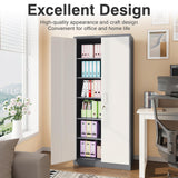 SISESOL Metal Storage Cabinet with Doors and Shelves, 71" Tool Storage Cabinet- Garage Cabinets and Storage System Kitchen Pantry Storage Cabinet with Adjustable Shelves Steel Storage Tall Cabinet SISESOL